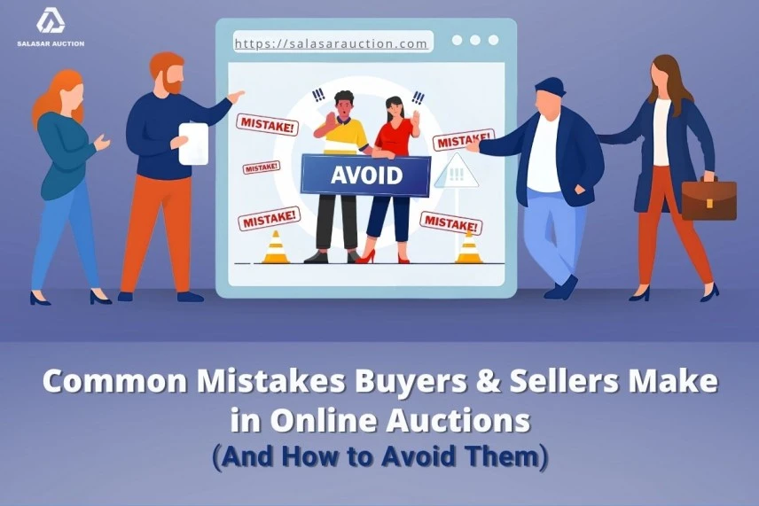 The image shows how online reverse auctions are faster, clearer, and save money compared to the slow and stressful traditional method.